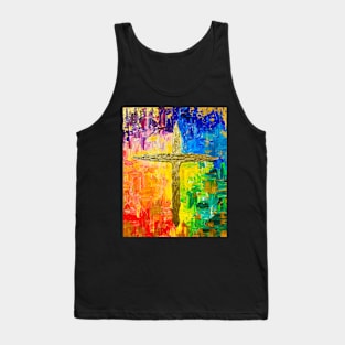 Old Rugged Cross Abstract Art Tank Top